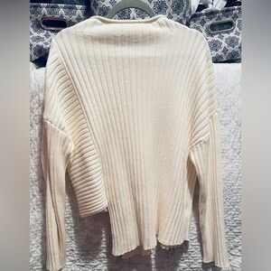 Peace Love World Cream V-Neck Sweater